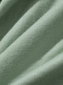 Dazy Plus Spring/Autumn New Fresh Minimalist Vacation Lace Patchwork Neckline Tie Bell Sleeve Loose Nightgown - Green - View 3