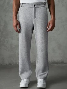 SLATEMANN Men's Casual Button Pocket Sport Sweatpants For Daily Wear - Grey - View 1
