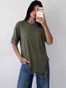 Firerie 女士T恤 - 軍綠色 - 查看 6