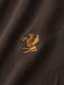 SHEIN MOD 女款刺繡圖案休閒日常牛仔外套 - 棕色 - 查看 4