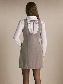 Poéselle 女款純色圓領無袖休閒百搭洋裝，女性節慶穿搭服飾 - 咖啡棕 - 查看 2