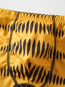 GARFIELD | SHEIN Young Boy Cartoon Print Tank Top And Contrast Color Shorts Underwear Set - White - View 8