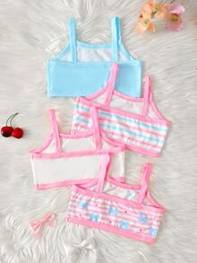SHEIN 4 chiếc áo lót cho bé gái - Nhiều màu - Xem 2