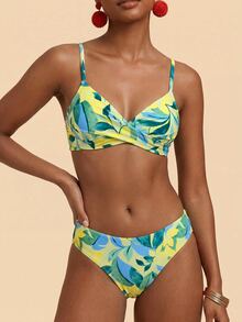 Travachic 女款夏季海灘花卉印花性感時尚比基尼兩件式泳衣套裝 - 彩色 - 查看 9