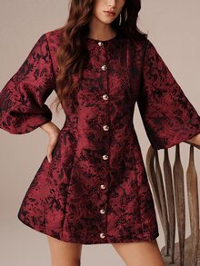 BELROSIE Women's All-Over Print Casual Daily Summer Mini Dress - Multicolor - View 1