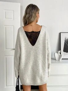 Balvessa Women's Solid Color Casual Daily Knit Dress - Multicolor - View 4