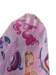 My Little Pony X SHEIN طقم بلوزة رياضية بأكمام طويلة مطبوعة برسومات كرتونية وبنطال واسع للفتيات الصغيرات - وردي - مشاهدة 8