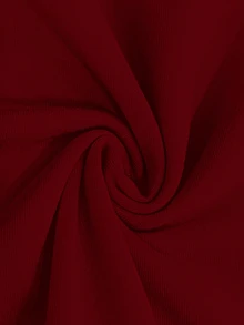 Resyla 女款純色圓領短袖休閒百搭T恤 - 紅木色 - 查看 3