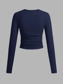 SHEIN EZwear 3件組女款素色圓領T恤 - 彩色 - 查看 5