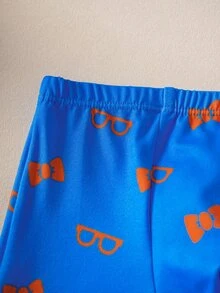 Blippi X SHEIN Set Pakaian Dalam Tank Top dan Celana Pendek Motif Kartun untuk Anak Laki-Laki - Biru - View 6