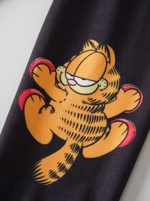 GARFIELD | SHEIN Young Boy Crew Neck Long Sleeve Top And Long Pants Snug Fit Loungewear - Yellow - View 7