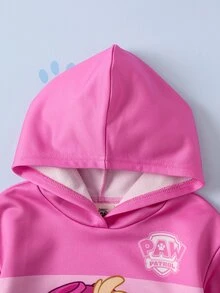SHEIN | PAW Patrol Young Girl Cartoon Print Long Sleeve Sweatshirt - Pink - View 4
