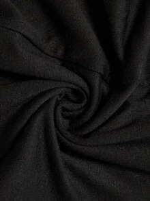 BamGleam Lace Waistband Split Flare Pants, Vintage Sexy Ruffle Trim Clubbing Party Black Summer - Black - View 7