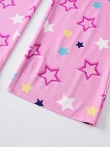My Little Pony X SHEIN Set Pakaian Tidur Rumah Kasual Sehari-hari untuk Remaja Perempuan: Atasan Lengan Pendek dan Celana Panjang Motif Kartun - MultiWarna - View 8