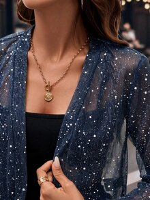 Editum Women Long Sleeve Cardigan Jacket, Casual For Everyday Wear In Fall/Winter - Multicolor - View 4