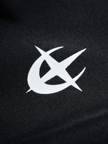 Manfinity Hypemode 男士黑白拼色連帽夾克，Y2K嘻哈萬聖節街頭風輕量拉鍊外套，青少年恐怖造型穿搭 - 黑與白 - 查看 5