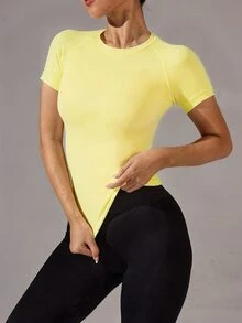 SHEIN Velisys Seamless Women Sports Tees Tanks - Multicolor - View 3