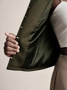 Briarwyn Women's Colorblock Casual Versatile Daily Wear Long Sleeve Jacket - Army Green - View 10