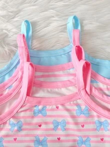 SHEIN 4 chiếc áo lót cho bé gái - Nhiều màu - Xem 3