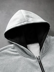 PAVTROS 男士泡泡印花長袖連帽衛衣與抽繩腰拼色長褲套裝 - 彩色 - 查看 5