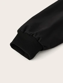 SHEIN EZwear 大尺碼女款長袖拉鍊連帽外套，含保暖內裡 - 墨綠色 - 查看 5