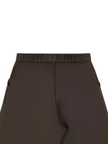 SLATEMANN Men's Black Long Pants, Fashionable Dress Pants, Minimalist Loose Casual Trousers - Coffee Brown - View 5
