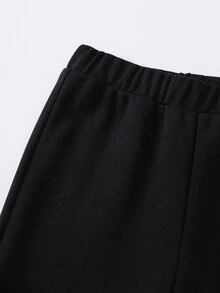 My Little Pony X SHEIN طقم بلوزة رياضية بأكمام طويلة مطبوعة برسومات كرتونية وبنطال واسع للفتيات الصغيرات - وردي - مشاهدة 6