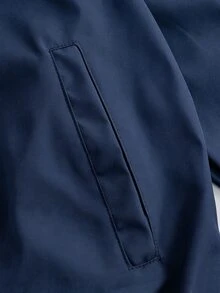 PAVTROS 男士長袖休閒夾克，附按扣門襟 - 藏蓝色 - 查看 7