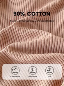 SHEIN 2Pcs Baby Unisex Ribbed Knit Hooded LongSleeve Top & Flare Pants Set, Casual Solid Color Outfit - Coffee Brown - View 6