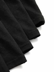 Dozemod Teen Boy Simple Comfortable Elastic Waist Boxer Briefs 6pcs/Pack - Black - View 3