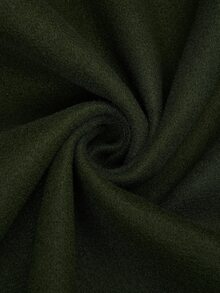Sweetra Plus Size Women's Colorblock Pleated Fashion Versatile Overcoat - Army Green - View 8