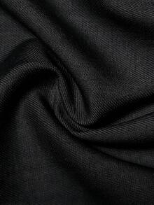 GlowEve CURVE Blazer Ukuran Besar Elegan dengan Kerah Pas Badan, Jaket Bisnis Kasual Blok Warna Kancing Tunggal, Musim Gugur/Dingin - Hitam - View 3