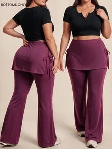 Dewbera Dewbera Rok Pendek Olahraga Kasual Bertali untuk Wanita Ukuran Plus - Hitam dan Putih - View 4