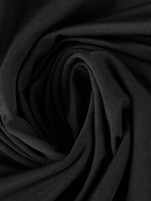 Balvessa Women's Solid Color Half-Zip Long Sleeve Casual T-Shirt - Black - View 5
