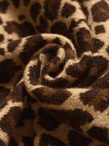 MOTF STUDIO WOMEN'S AUTUMN LEOPARD PRINT LOOSE SWEATER CARDIGAN - Coffee Brown - View 8