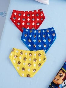 SHEIN | PAW Patrol Young Boy Cartoon Print Casual Daily Briefs - Multicolor - View 2