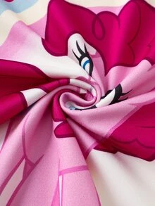 My Little Pony X SHEIN Set Pakaian Tidur Rumah Kasual Sehari-hari untuk Remaja Perempuan: Atasan Lengan Pendek dan Celana Panjang Motif Kartun - MultiWarna - View 6