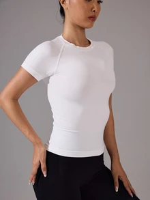 SHEIN Velisys Seamless Women Sports Tees Tanks - Multicolor - View 5