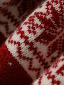 DAZY Women's Solid Color Long Sleeve Christmas Vibe Casual Sweater 2 Pieces Set, Autumn/Winter - Red - View 10