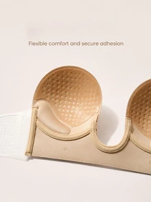 Lignisse Invisible Silicone Push-Up Breast Pads For Small Breasts, Lift And Enhance, Wedding Photo Shoot Special, Summer Bra - Multicolor - View 4