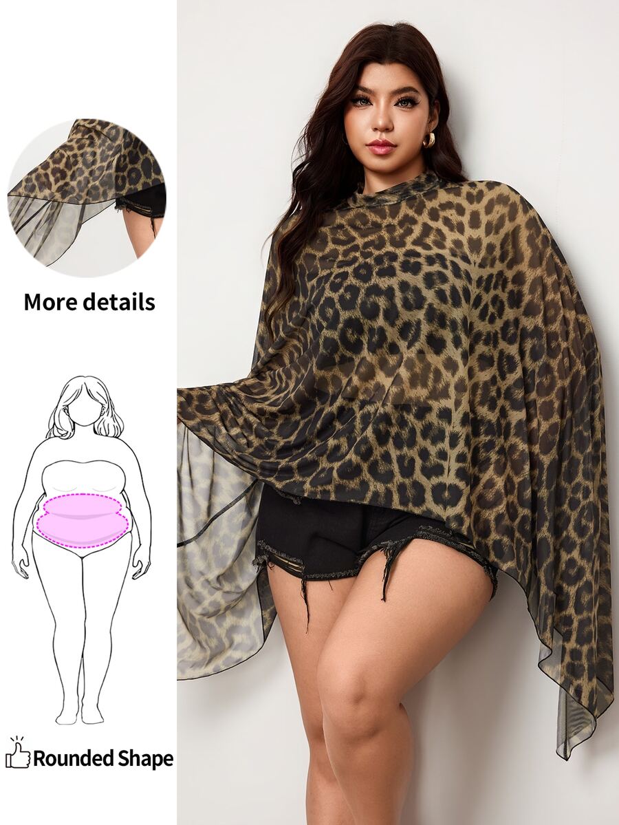 Enliva Plus Size Women's Retro Asymmetrical Neckline Knitted Loose Pullover T-Shirt Apple,Rounded Body - Multicolor - View 1