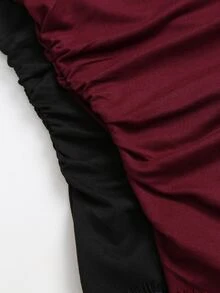 Sweetra Y2K Sexy Lace Trim Patchwork Pleated Crinkled Casual Versatile Commuter Top - Multicolor - View 5