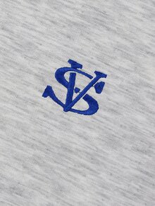 STYNVO 男士拼接格紋抽繩腰寬鬆休閒運動長褲 - 淺灰色 - 查看 3