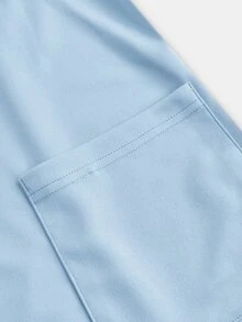 TaskEZ 3 قطع لباس علوي زي طبي بياقة على شكل حرف V وجيب وأكمام قصيرة - متعدد الألوان - مشاهدة 3