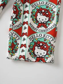HELLO KITTY AND FRIENDS | SHEIN Baby Girl Cartoon Print Long Sleeve Top And Pants Loungewear Set - Multicolor - View 6