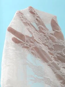 Bonvoyette 女款 3 件組海灘泳衣套裝，含鋼圈蕾絲背心、三角比基尼泳褲與綁帶式裙襬 - 白色 - 查看 7