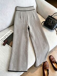 GlowEve Fall Clothes FOR WomenWomen's Wide Leg Loose Elegant Pants With Pocket Design - Coffee Brown - View 2