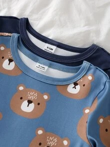 4PCS Baby Boys Pajamas - Royal Blue - View 5