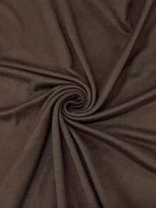 SHEIN Women's Top, Jersey Knit Asymmetric OffTheShoulder Poncho,Summer - Brown - View 3