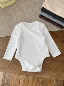 SHEIN LMoss Kids 新生女嬰秋冬可愛長袖連身衣 5件套 - 彩色 - 查看 3
